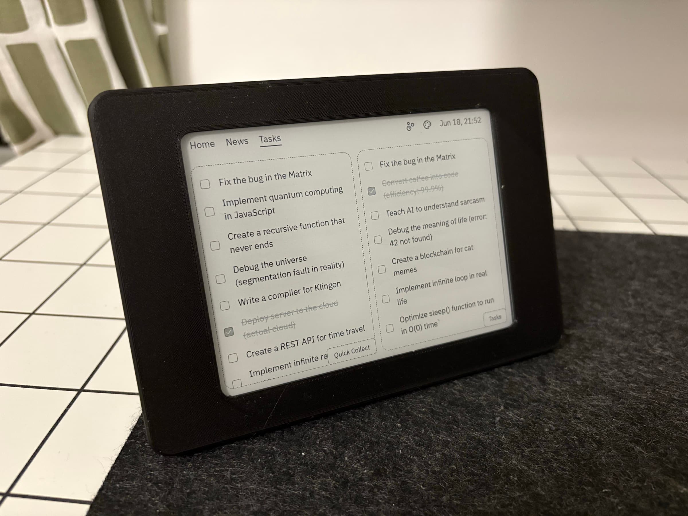 Tasks Screen